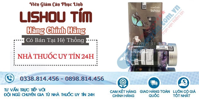 viên giảm cân Lishou tím đánh tan mỡ bụng nhanh chóng