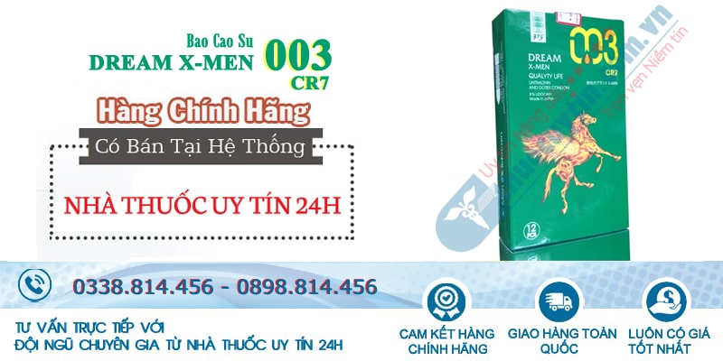 Bao Cao Su 003 CR7 Xanh chính hãng