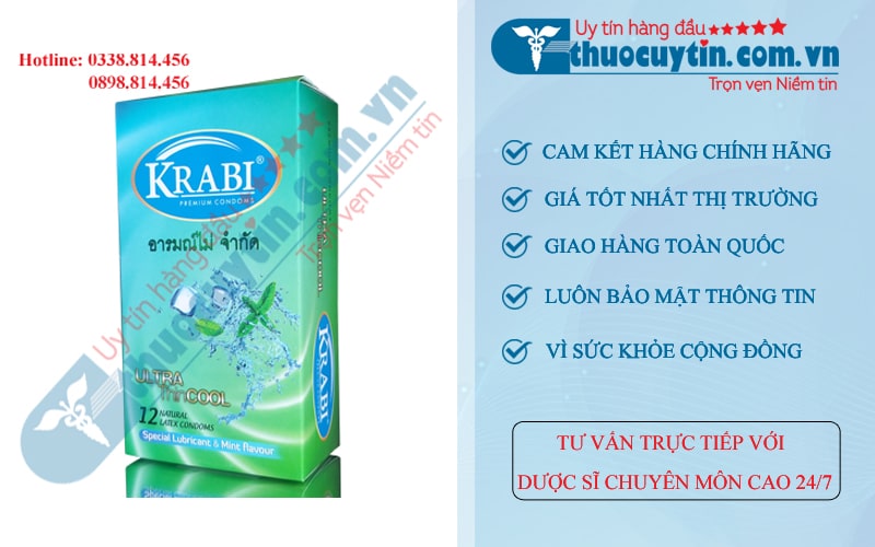 Bao cao su Krabi Ultrathin Cool