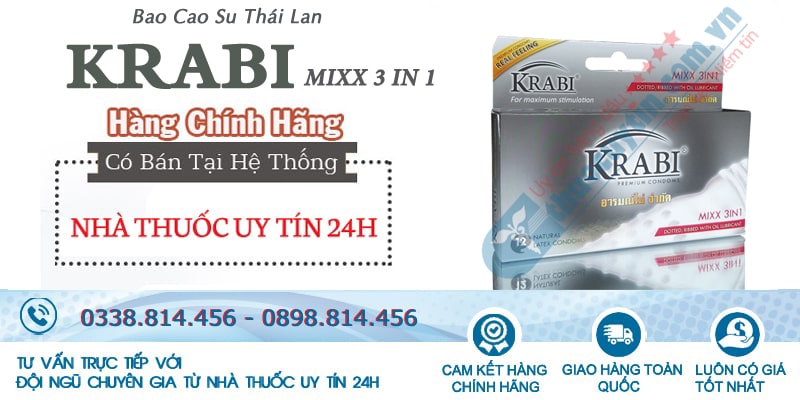 BCS Krabi Mixx 3 In 1 hộp 12 chiếc