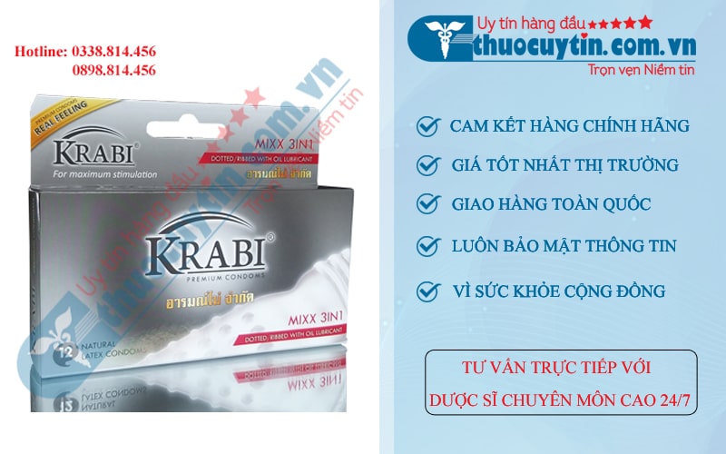 Bao Cao Su Krabi Mixx 3 In 1