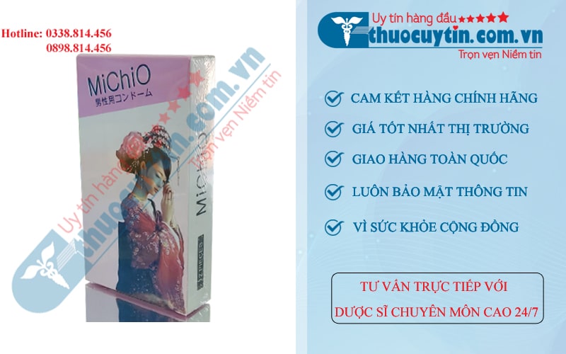 Bao cao su MiChiO Nhật Bản 12 chiếc