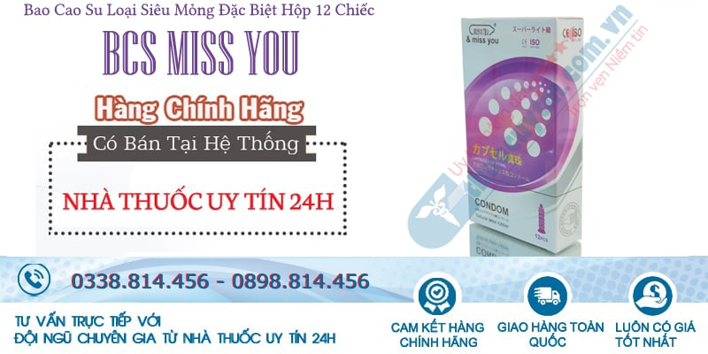 bao cao su Miss You chính hãng của Nhật Bản