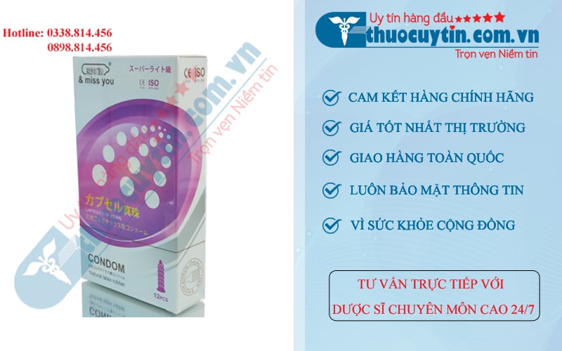 Bao cao su siêu mỏng Miss You 12 chiếc