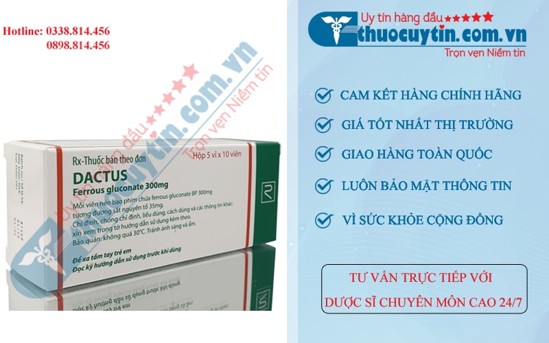viên uống bổ sung sắt Dactus