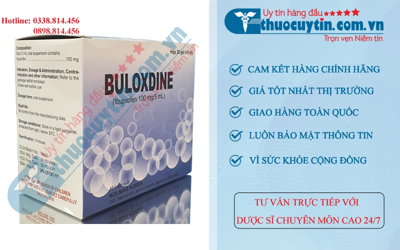 Thuốc giảm đau Buloxdine 100mg