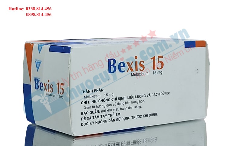 Thuốc Bexis 15 dùng cho người viêm đau xương khớp, viêm khớp dạng thấp, viêm cột sống dính khớp