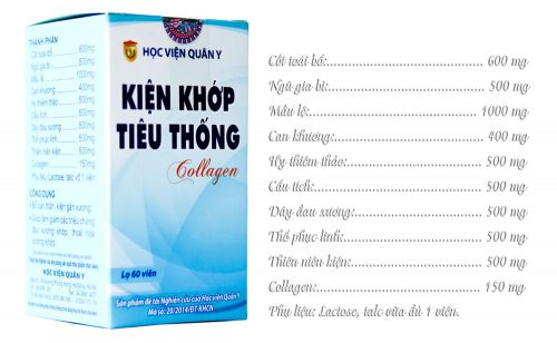 KIỆN KHỚP TIÊU THỐNG COLLAGEN - BỔ KHỚP HỌC VIỆN QUÂN Y