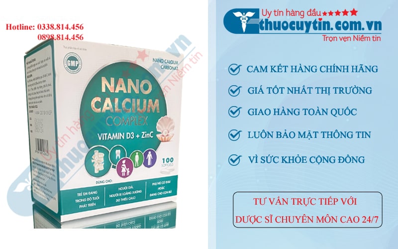 Nano calcium complex hộp 100 viên