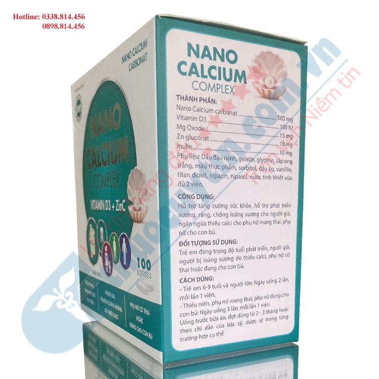 Nano calcium complex bổ sung canxi cho phụ nữ có thai và cho con bú