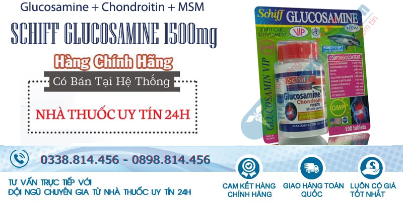 thuốc bổ khớp Schiff Glucosamine 1500mg của Mỹ