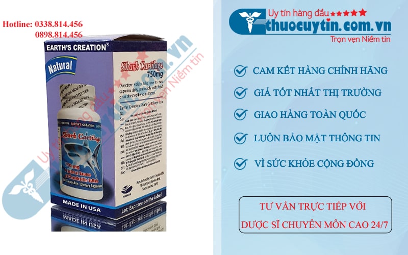 Thuốc bổ khớp Shark cartilage 750mg