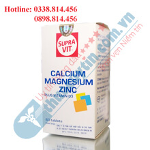 CALCIUM MAGNESIUM ZINC PLUS VITAMIN D3 CHÍNH HÃNG SUPRAVIT