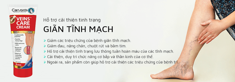 Tác dụng của kem bôi tĩnh mạch Veins Care Cream