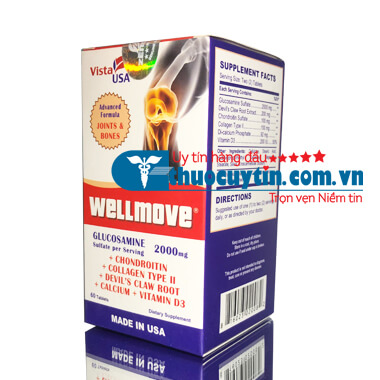 WELLMOVE VIÊN UỐNG BỔ XƯƠNG KHỚP NHẬP KHẨU MỸ CHÍNH HÃNG
