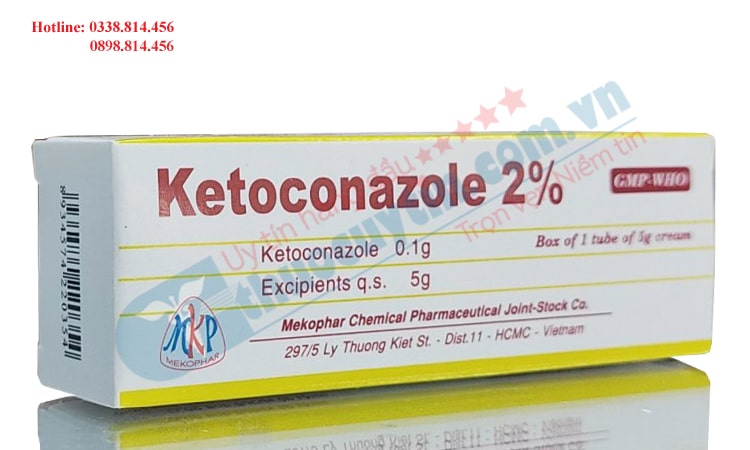 Thuốc Ketoconazole 2% điều trị các bệnh nấm da hay nhiễm Candida