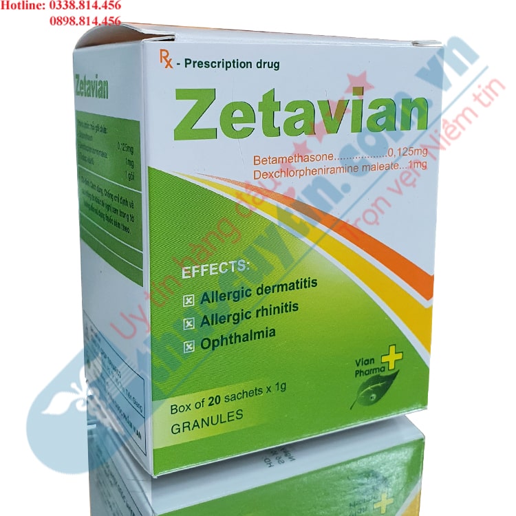 Zetavian - Thuốc điều trị dị ứng của Tipharco