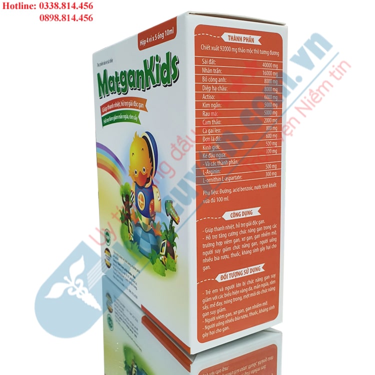 siro bổ gan cho trẻ Matgankids