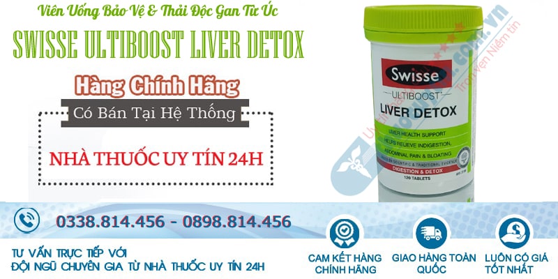 liver detox swisse giải độc gan, tăng cường chức năng gan chính hãng Úc