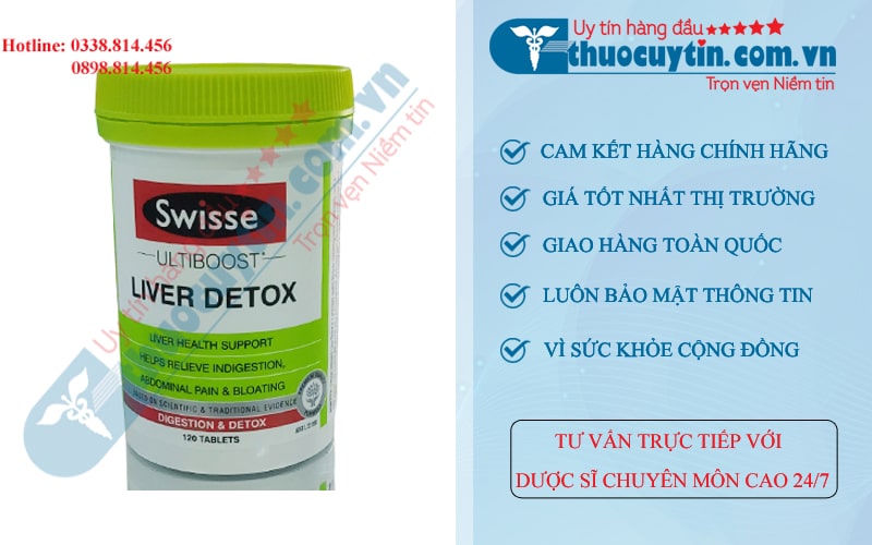 Viên uống giải độc gan Swisse Ultiboost Liver Detox của Úc