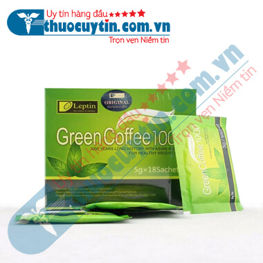 GREEN COFFEE 1000 CAFE GIẢM CÂN CHÍNH HÃNG LEPTIN