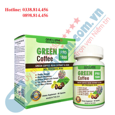 GREEN COFFEE PRO 1600MG - GIẢM CÂN CHÍNH HÃNG MỸ