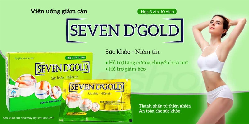 Viên uống giảm cân Seven D'Gold hộp 30 viên là mẫu cải tiến của giảm cân Seven Days