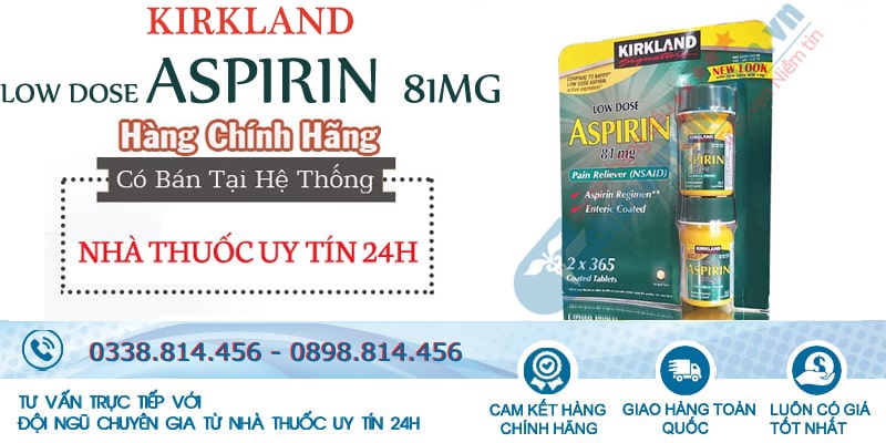 Thuốc Aspirin 81mg của Mỹ giá bao nhiêu