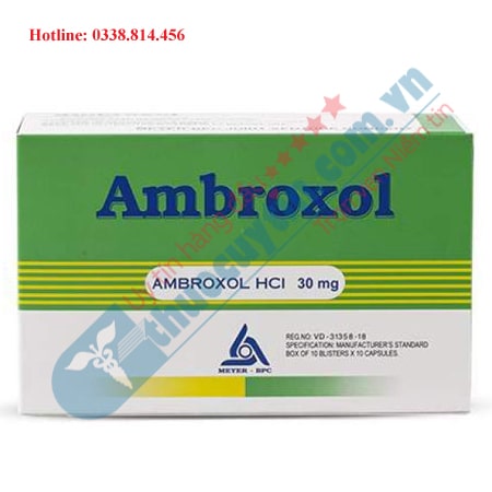 Thuốc Ambroxol 30mg hộp 100 viên điều trị các triệu chứng của bệnh hô hấp