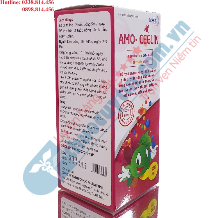 Tác dụng của thuốc ho Amo Ceelin