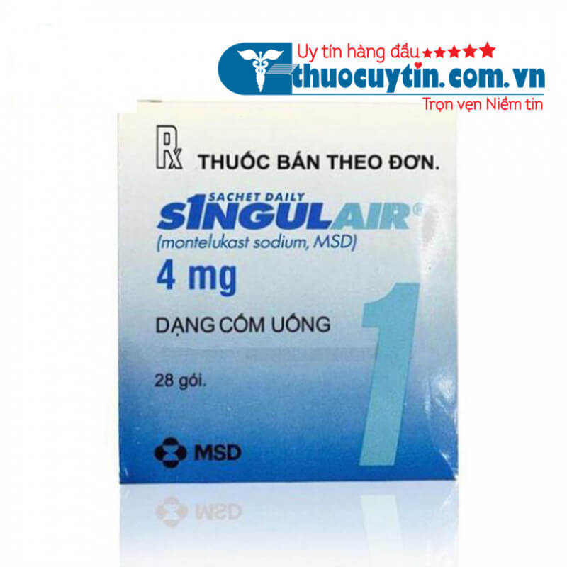 THUỐC SINGULAIR 4MG DỰ PHÒNG VÀ ĐIỀU TRỊ HEN PHẾ QUẢN MẠN TÍNH