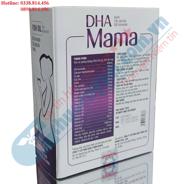 Thuốc DHA Mama bổ sung DHA, EPA cho phụ nữ mang thai