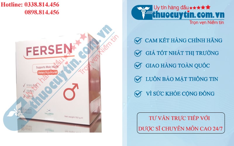 thuốc fersen 30 gói tăng chất lượng tinh trùng