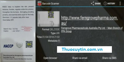 ENDOC - VIÊN UỐNG NHAU THAI CỪU ÚC