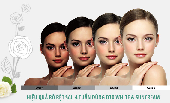 D30 WHITE & SUNCREAM VIÊN TRẮNG DA CHỐNG NẮNG CHUẨN MỸ