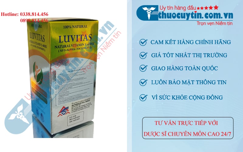 Viên uống Luvitas bổ sung vitamin E làm đẹp da