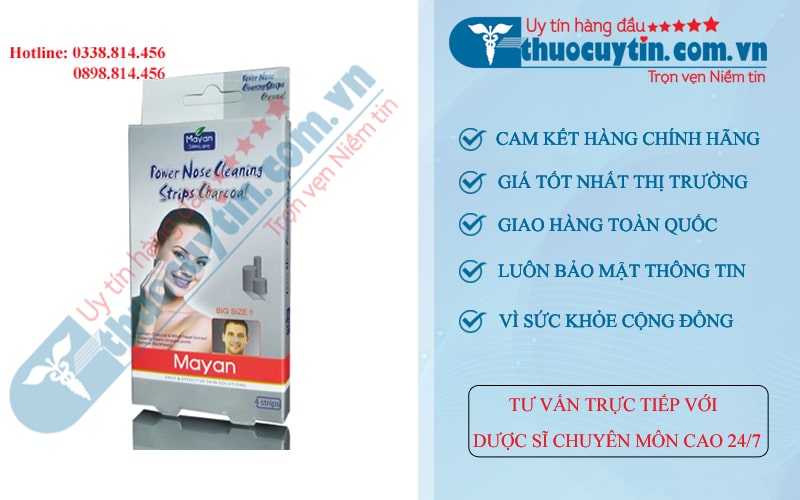 Miếng lột mụn Power Nose Cleaning Strips Charocal