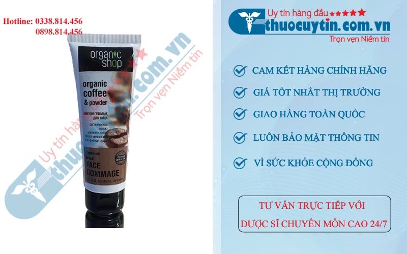 kem tẩy tế bào chết Organic Coffee And Powder