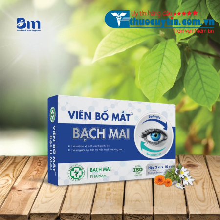 Viên Bổ Mắt Bạch Mai Hỗ Trợ Chăm Sóc Mắt, Giảm Mỏi Mắt