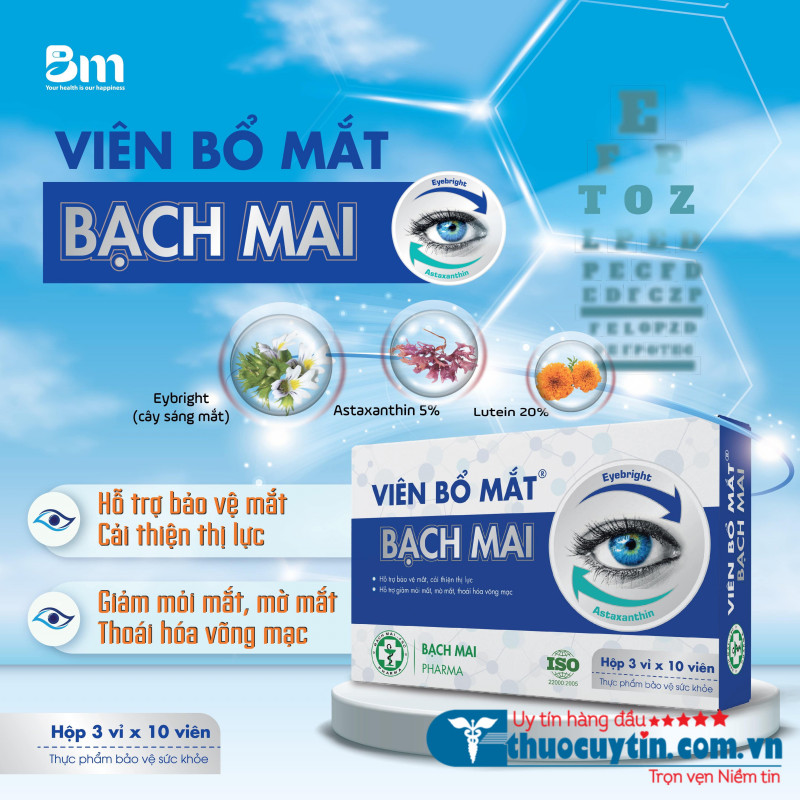 Mua Viên Bổ Mắt Bạch Mai chính hãng tại Nhà Thuốc Uy Tín 24h