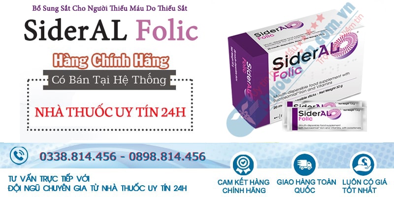 Thuốc sắt cho bà bầu Sideral Folic