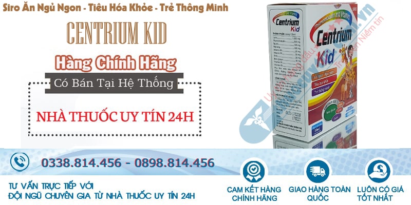 Siro Centrium Kid kích thích bé ăn ngon, phát triển trí não