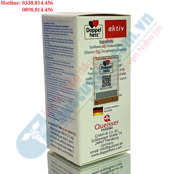 Tem chống hàng giả của Siro Kinder Active D3 Drops