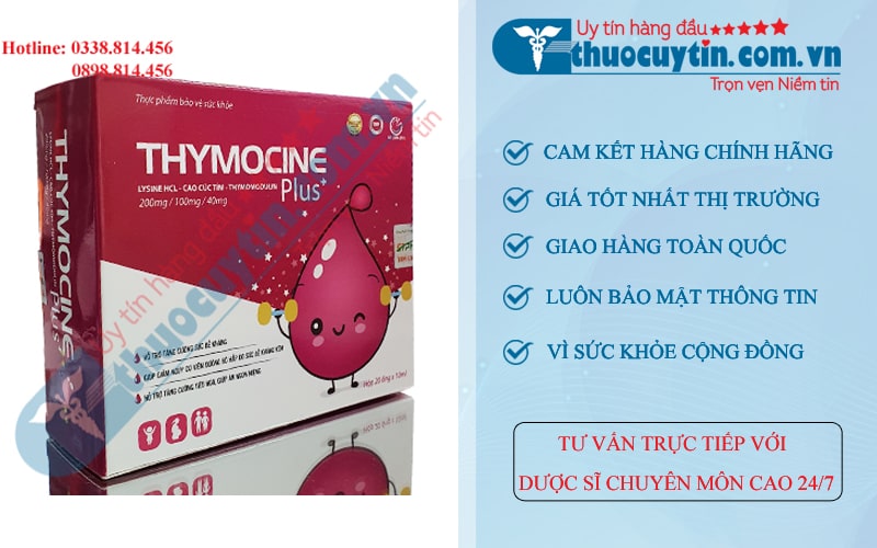 Thymocine Plus hộp 20 ống x 10ml