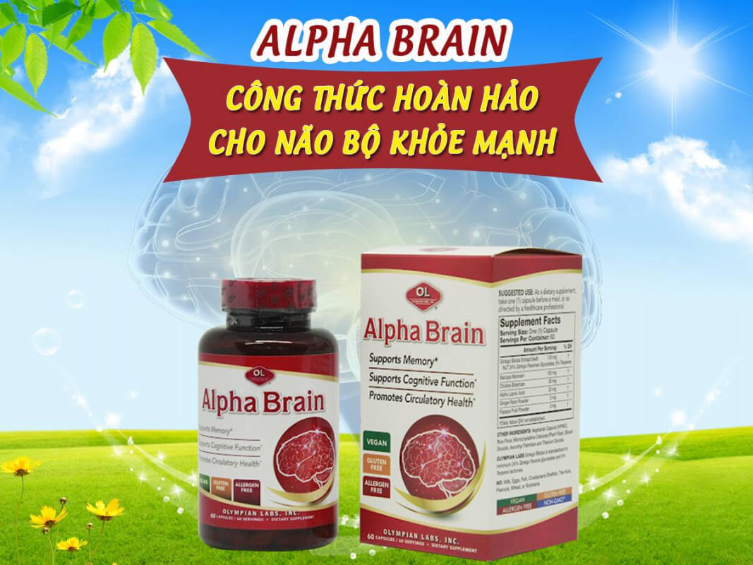 Alpha Brain – hỗ trợ tuần hoàn não, cải thiện trí nhớ hiệu quả