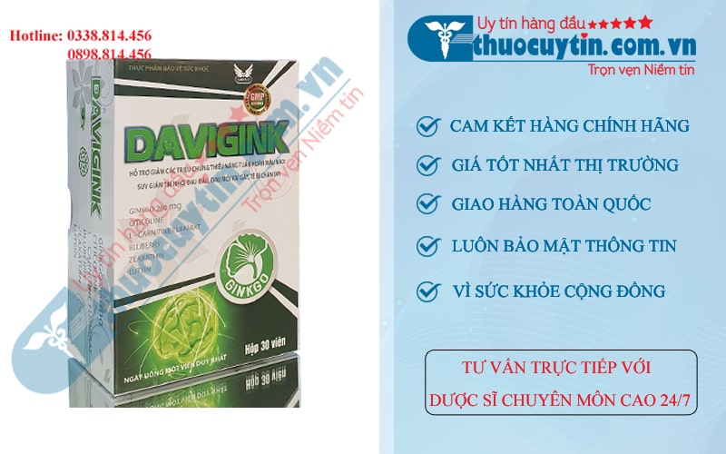 Davigink thuốc bổ não tăng cường trí nhớ