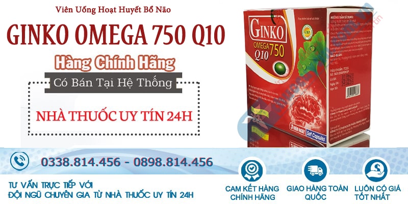 Thuốc bổ não Ginko Omega 750 Q10