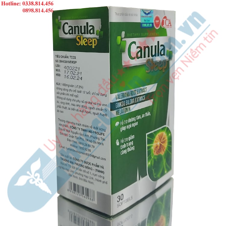 Canula Sleep - Hỗ trợ dưỡng tâm an thần, giúp ngủ ngon giấc