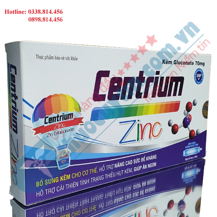 Centrium Zinc hỗ trợ điều trị tình trạng thiếu hụt kẽm