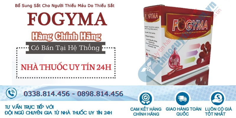 Fogyma (Hộp 4 vỉ x 5 ống) - Thuốc sắt dạng nước không gây táo bón, buồn nôn